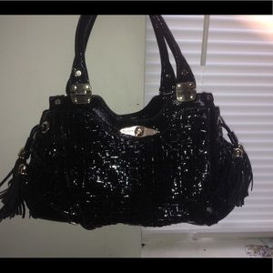 Elliot Lucia faux leather black bag